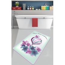 Purple Balloon 80X100  cm Djt Banyo Halısı Kaymaz Tabanlı Yıkanabilir