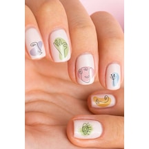 Silüet Tırnak Dövmesi Tırnak Tattoo Nail Art Tırnak Sticker