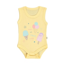 Civil Baby Dondurma Baskılı 1-36 Yaş Çıtçıtlı Badi - Sarı