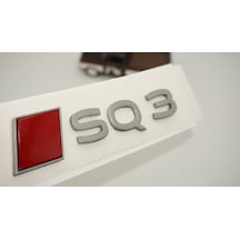 Dk Tuning Sq3 2025+ Bagaj Kırmızı Gümüş Yazı Logo Arma Audi İle Uyumlu Bagaj Arma