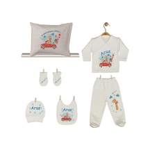 Pia Baby Gl 1902-08 İsme Özel Yastık Zıbın Set Krem