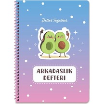 Keskin 16 23 Spiralli Sert Karton Kapak Arkadaşlık Defteri - No:01 Çok Renkli