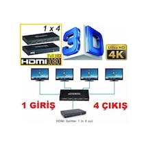 Digitürk Yayınlarina Uyumlu Hdcp Uyumlu Çoklayıcı 4Lü Spliter