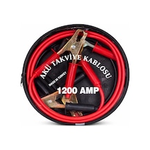 Akü Takviye Kablosu,1200 Amper, 2,3 Metre Uzunluk, Profesyonel Heavy Duty, Güçlü Timsah Kıskaçlı, Bakır İletken, Made İn Turkey