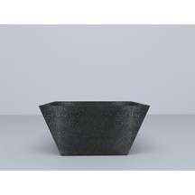 Nuano Consept Royal Serisi Yuvarlak Saksı Siyah 40x20