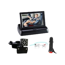 5.0 İnç Katlanabilir Bebek Araba Monitörü Bebek Hazinesi Geri Görüş Kamerası Katlanabilir Bebek Monitörü + Braket Kamera
