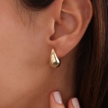 Sembol Gold Altın Drop Küpe 1.8 Cm