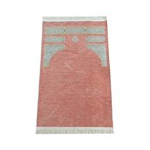 Kabe Desenli Örgü Püsküllü Şönil Seccade Pembe Pembe