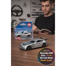 Siku Mercedes-amg Gt4 Metal Model Araba Oyuncak Yarış Arabası Koleksiyon 1:55 Gümüş - 7 Cm