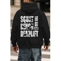 Sevbano Squat Bench Deadlift Fitness Gym Bodybuilding Sporcu Sırt Baskılı Siyah