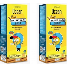 Ocean Balık Yağı Şurubu Portakal Aromalı Kral Şakir 150 ML 2 Adet