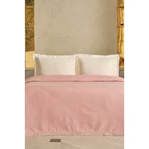 Karaca Home Lessie %100 Pamuk Fistolu Çift Kişilik Tek Pike Pudra Pudra