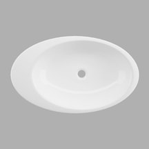 Lucco Gocce 74 CM Tezgah Üstü Elips Lavabo Beyaz