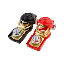 Kırmızı Ve Siyah Saf Bakır Yüksek Akım Akü Klipsi, Araç Akü Terminal Direği, Yalıtım Kılıfı İle, Akü Terminali Saf Bakır Tarzı 1 Çift