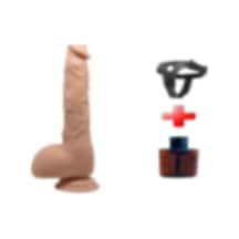 Odins Shop 24 CM Strapon Realistik Vantuzlu Melez Dildo Penis