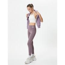 Koton Ekstra Yüksek Bel Spor Tayt Baskı Detaylı Dar Kalıp Mor 4wak40364nk 4WAK40364NK391 Mor