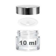 Mini Şeffaf Cam Kavanoz, 10 Ml Hacimli, Sızdırmaz Aynalı Kapaklı, Krem Ve Kozmetik Saklama Kutu Şeffaf Kavanoz, Aynalı Gümüş Kapak