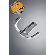 Dekoratif Krom Askılık Portmanto, Kapı Ve Dolap İçin Uygun Metal Askı Gümüş