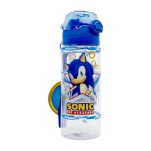 Wiggle 500ml Sonic The Hedgehog Pipetli Askılı Kilitlenebilir Su Matarası Lacivert2