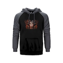 Diablo Iv Lilith Face Gri Renk Reglan Kol Kapşonlu Sweatshirt Gri