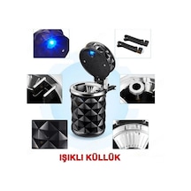 Küllük Seti Lüx Kristal Pırlanta Işıklı Siyah