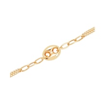 Diamond Line - Gülaylar - Sarı Altın 14 Ayar Trend Bileklik Standart N11.21775 Sarı Altın