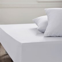 Maki Home %100 Pamuklu Kırık Beyaz 120x200+50x70 Tek Kişilik Lastikli Çarşaf Takımı Kırık Beyaz