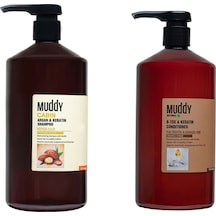 Muddy Cabin Argan & Keratin Şampuan 1 L + B-Tox & Keratin Krem 1 L