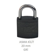 Adilon Asma Kilit, 20 Mm Gri
