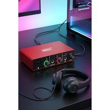 Tr Glx-500 Pro-hd 2 Giriş 2 Çıkış Usb Stüdyo Ses Kartı, Kulaklık Ve Xlr Kablo