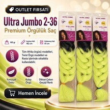3 Paket / Afrika Örgüsü Ve Rasta İçin Sentetik Ombreli 2/36 - Mydr-892127 Çok Renkli