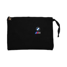 BMW Logo M Power Siyah Clutch Astarlı Cüzdan / El Çantası Siyah