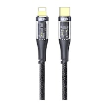 Linktech K673 Type-c - Lightning 27w 3a 1.3m Örgü Şarj Kablosu