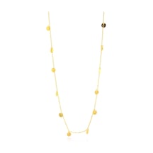 Midyat Nurtaş Gümüş Seyrek Pullu Trend Model Gold Kaplama Gümüş Kolye 201022297