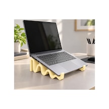 Violet Dalgalı Görünümlü Laptop Standı - Pastel Sarı