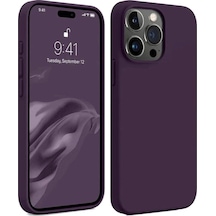 İphone 15 Pro Max Kılıf First Silikon - Mürdüm