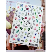 Nail Art Slider Stiker Çiçek Çerçeve Premium W152