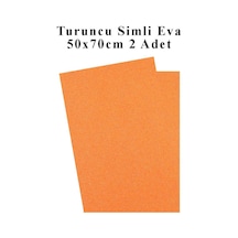 Turuncu Simli Eva 50x70 Cm 2 Adet Simli Eva Süngeri Okul Kreş Anasınıfı Elişi Etkinlikleri