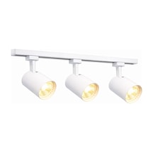 Modern 3 Lü Led Ray Spot Aydınlatma Seti 30w Beyaz Monofaze Ray Sistem Ayarlanabilir Tavan Spotu 3200k Günışığı Beyaz