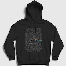 Presmono Unisex Eclipsed Pink Floyd Kapüşonlu Sweatshirt Siyah