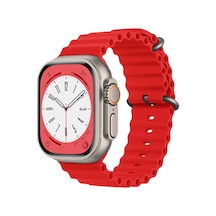 Newface Apple Uyumlu Watch 38mm Ocean Kordon Semeglbl - 73 - Kırmızı