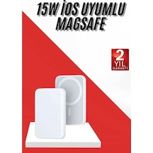 İos Uyumlu Magsafe Kablosuz 15w Şarj Powerbank Magesafe - Lisinya Beyaz