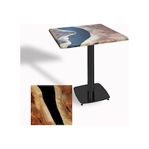 Tokyo Kare Masa Esb 70x70 Cm - Werzalit, Wermodin Ve Allzalit Tabla - Epoxy Çok Renkli