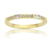 Sıra Baget Taşlı Altın Yüzük