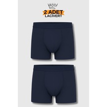 Cnt Erkek 2'li Likralı Boxer Lacivert Lacivert