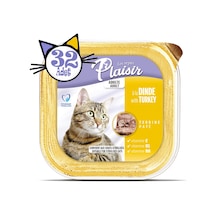 Plaisir Hindi Etli Pate Yetişkin Kedi Yaş Maması 32 x 100 G