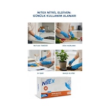 Nitex Nitril Medium Mavi Eldiven 100'lü 1 Paket
