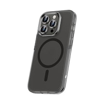 Ardemix Apple iPhone Uyumlu 15 Pro Max Kılıf Airbagli Magsafe Wireless Şarj Özellikli Lens Koruyuculu Kisama Siyah