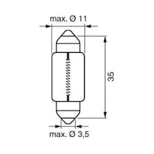 Narva Sv8,5-c5w ,24v/5w,11x38,sofit Lamba