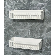 Yapışkanlı Raf Banyo Mutfak Düzenleyici Organizer Beyaz Yapışkanlı Raf Banyo Mutfak Düzenleyici Organizer Beyaz